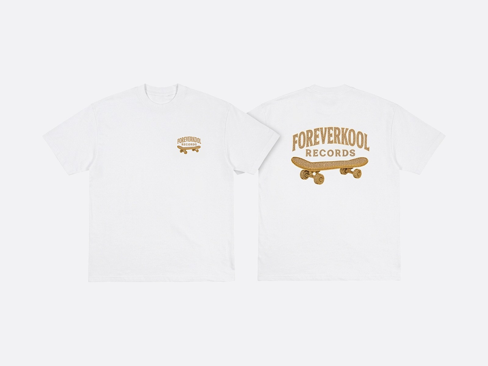 Skate Shop Tee — White and Gold